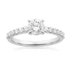 18ct White Gold Ring With 1 Carat Of Brilliant Cut Diamonds