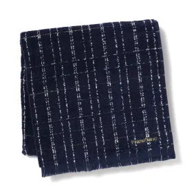 Antibacterial and deodorizing tweed pattern bath towel, navy